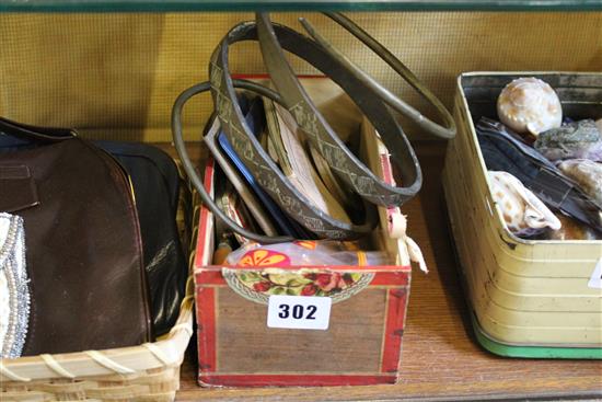 Various ephemera, coins, bangle, etc